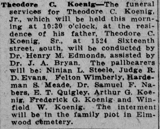 Theodore C. Koenig obituary